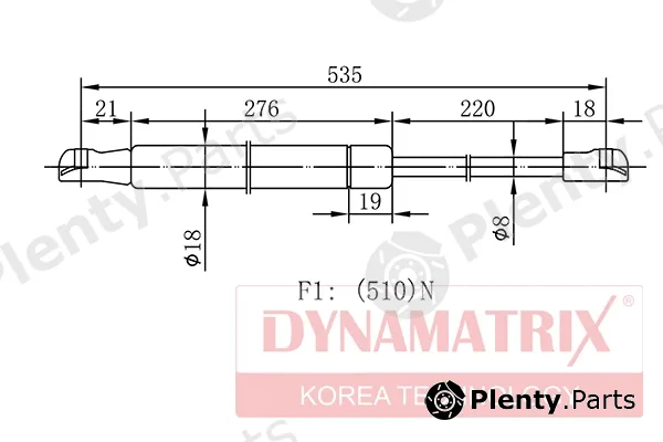Dynamatrix DGS7098VJ — Gas Spring, boot/cargo area
