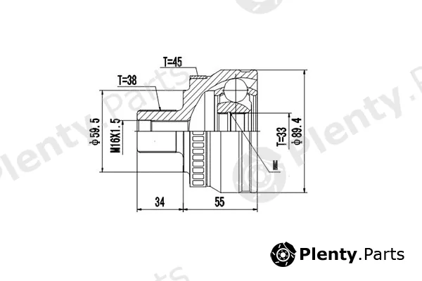 Dynamatrix DCV803058 — Joint Kit, drive shaft