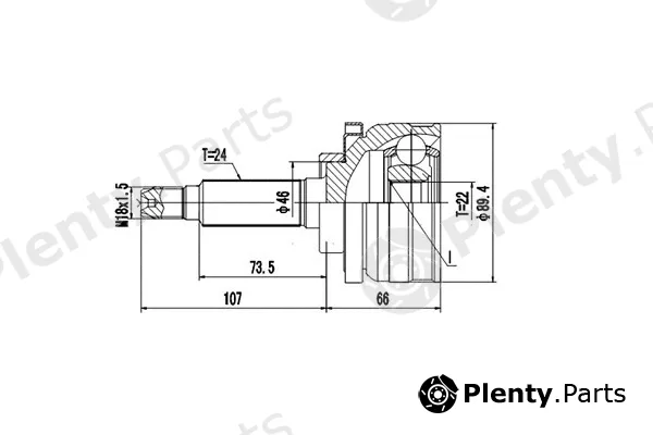 Dynamatrix DCV828004 — Joint Kit, drive shaft