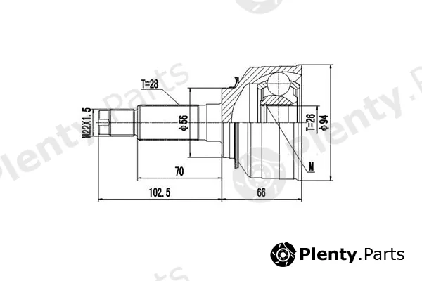 Dynamatrix DCV827053 — Joint Kit, drive shaft