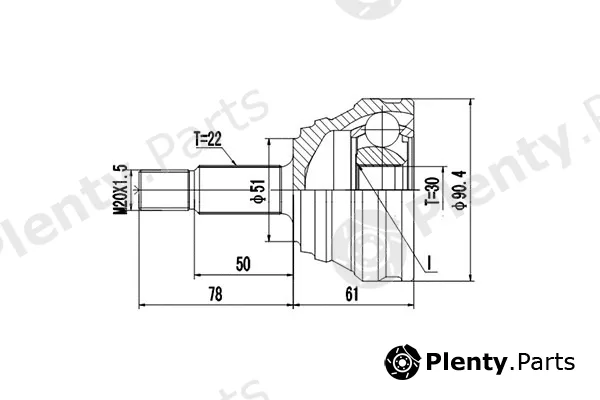 Dynamatrix DCV803032 — Joint Kit, drive shaft