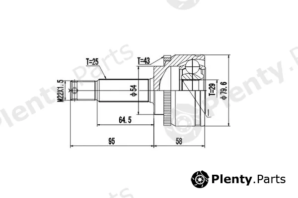 Dynamatrix DCV839008 — Joint Kit, drive shaft