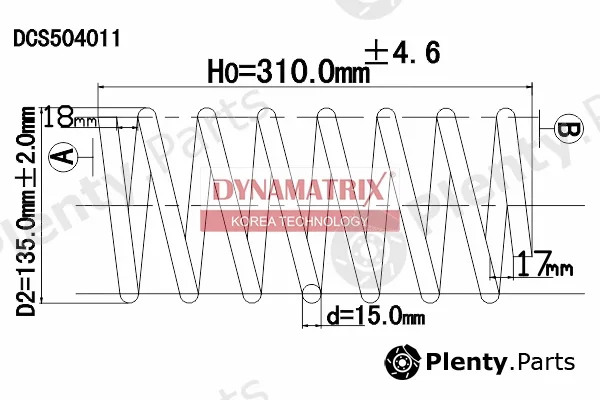 Dynamatrix DCS504011 — Suspension Spring