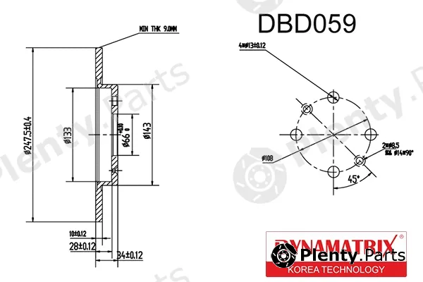 Dynamatrix DBD059 — Brake Disc