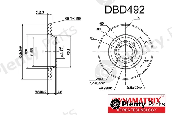 Dynamatrix DBD492 — Brake Disc