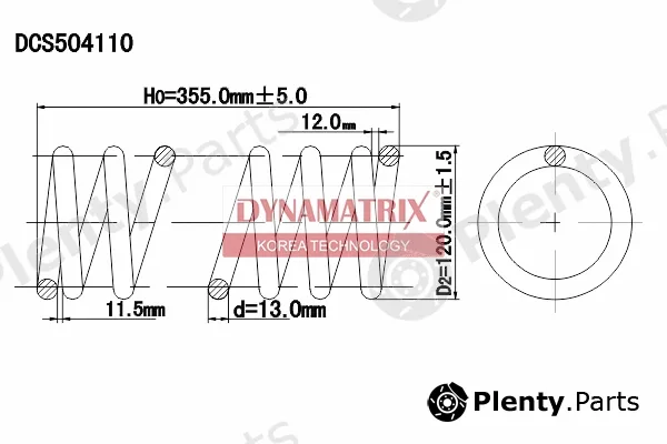 Dynamatrix DCS504110 — Suspension Spring