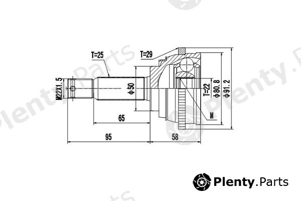 Dynamatrix DCV824002 — Joint Kit, drive shaft