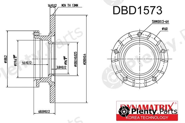 Dynamatrix DBD1573 — Brake Disc