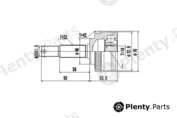 Dynamatrix DCV841058 — Joint Kit, drive shaft