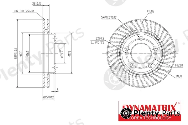 Dynamatrix DBD1627 — Brake Disc