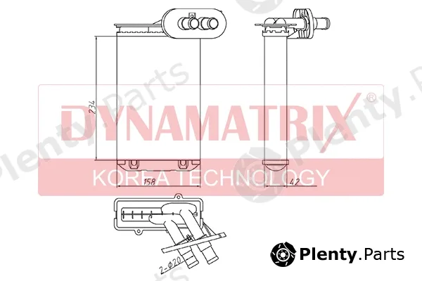 Dynamatrix DR73962 — Heat Exchanger, interior heating