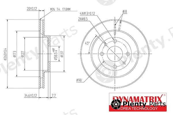 Dynamatrix DBD1147 — Brake Disc