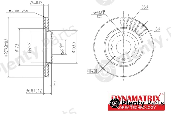 Dynamatrix DBD1940 — Brake Disc