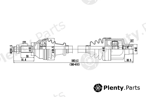 Dynamatrix DDS218043 — Drive Shaft