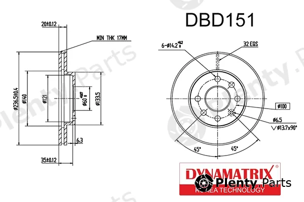 Dynamatrix DBD151 — Brake Disc