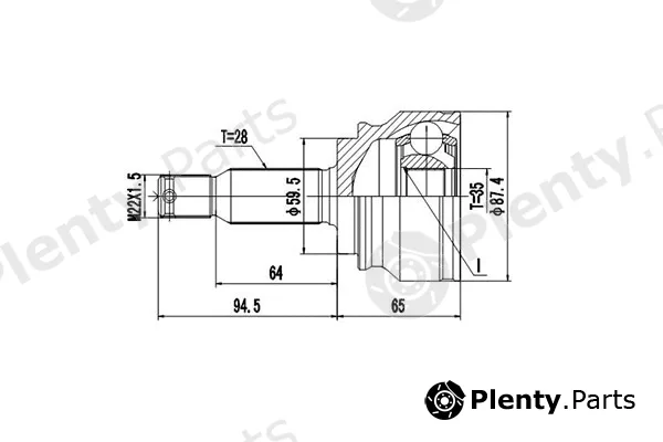 Dynamatrix DCV839117 — Joint Kit, drive shaft