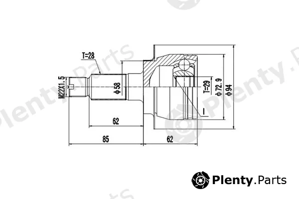 Dynamatrix DCV857092 — Joint Kit, drive shaft