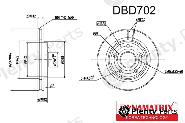 Dynamatrix DBD702 — Brake Disc