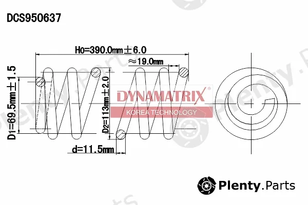 Dynamatrix DCS950637 — Suspension Spring