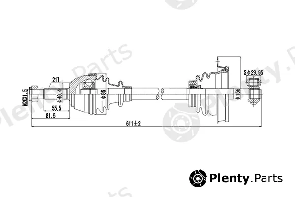 Dynamatrix DDS250015 — Drive Shaft