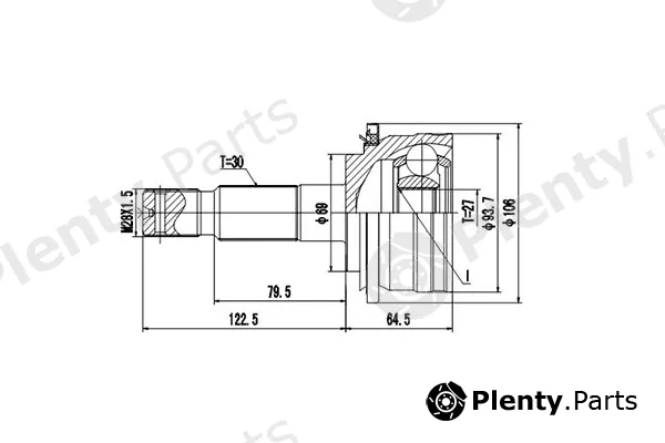 Dynamatrix DCV859034 — Joint Kit, drive shaft