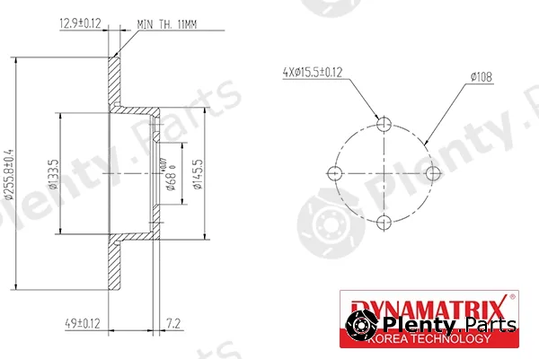 Dynamatrix DBD318 — Brake Disc