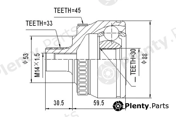 Dynamatrix DCV803018 — Joint Kit, drive shaft