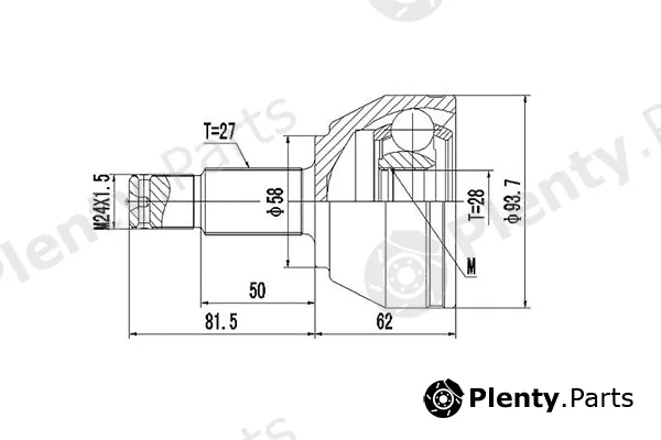 Dynamatrix DCV817044 — Joint Kit, drive shaft