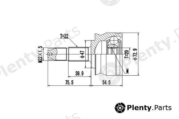 Dynamatrix DCV817043 — Joint Kit, drive shaft