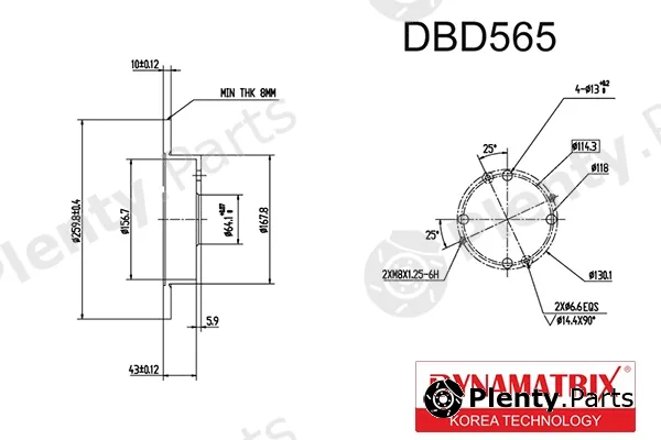 Dynamatrix DBD565 — Brake Disc