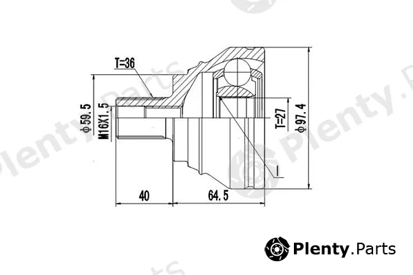 Dynamatrix DCV803002 — Joint Kit, drive shaft