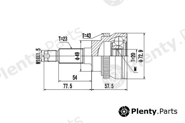 Dynamatrix DCV844001 — Joint Kit, drive shaft