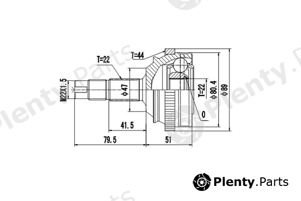 Dynamatrix DCV817022 — Joint Kit, drive shaft