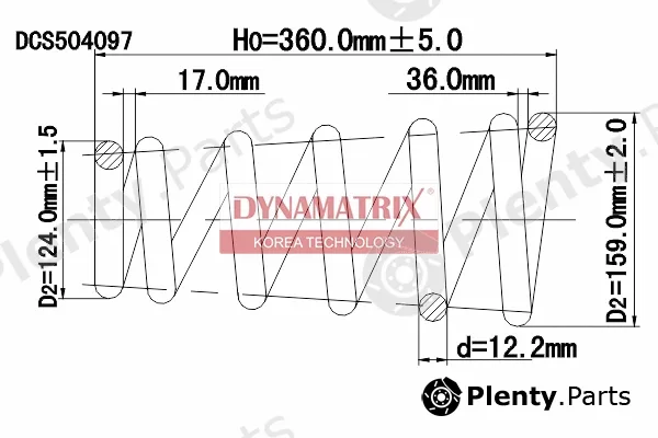 Dynamatrix DCS504097 — Suspension Spring