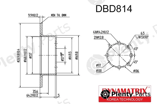 Dynamatrix DBD814 — Brake Disc