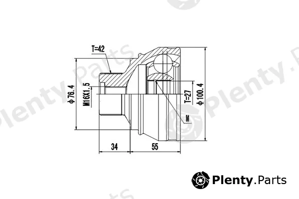 Dynamatrix DCV803087 — Joint Kit, drive shaft