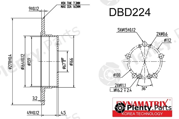 Dynamatrix DBD224 — Brake Disc