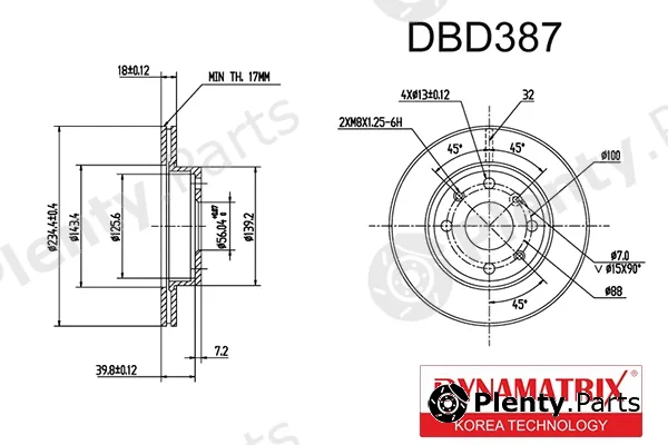 Dynamatrix DBD387 — Brake Disc