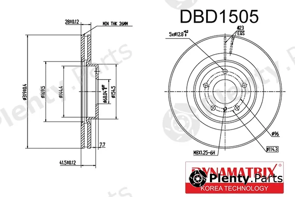 Dynamatrix DBD1505 — Brake Disc