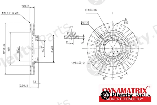 Dynamatrix DBD1109 — Brake Disc
