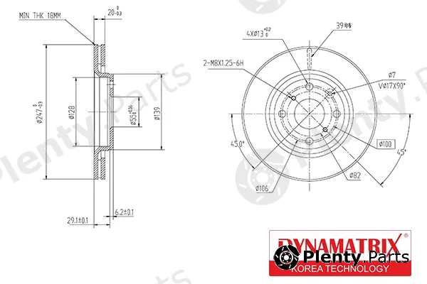 Dynamatrix DBD1527 — Brake Disc