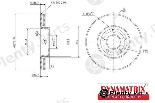 Dynamatrix DBD320 — Brake Disc