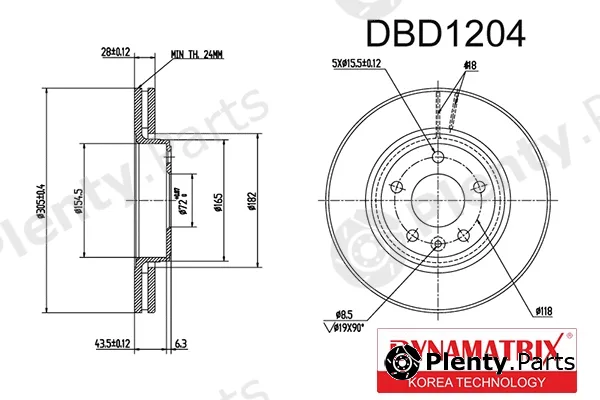Dynamatrix DBD1204 — Brake Disc