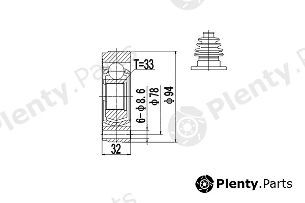 Dynamatrix DCV603005 — Joint Kit, drive shaft