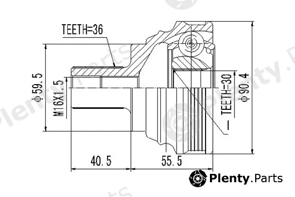 Dynamatrix DCV803037 — Joint Kit, drive shaft