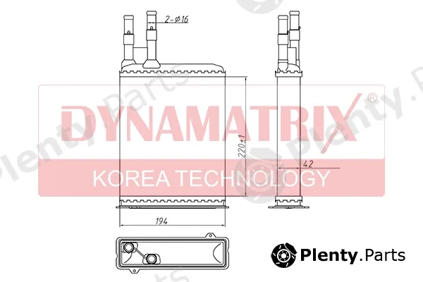 Dynamatrix DR73984 — Heat Exchanger, interior heating