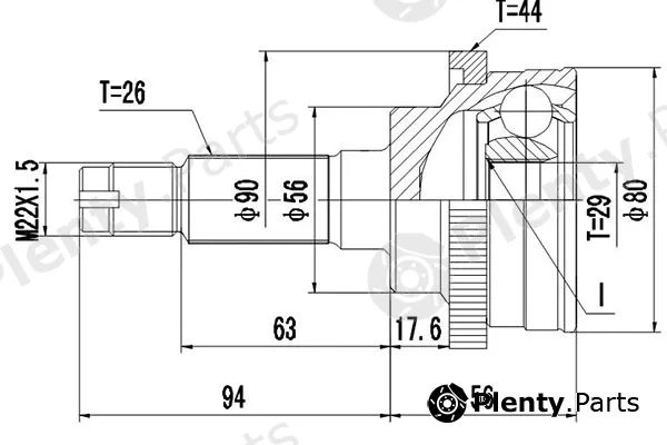 Dynamatrix DCV834060 — Joint Kit, drive shaft