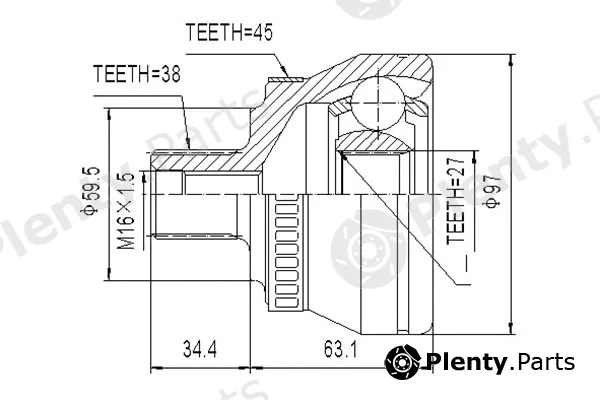 Dynamatrix DCV803019 — Joint Kit, drive shaft