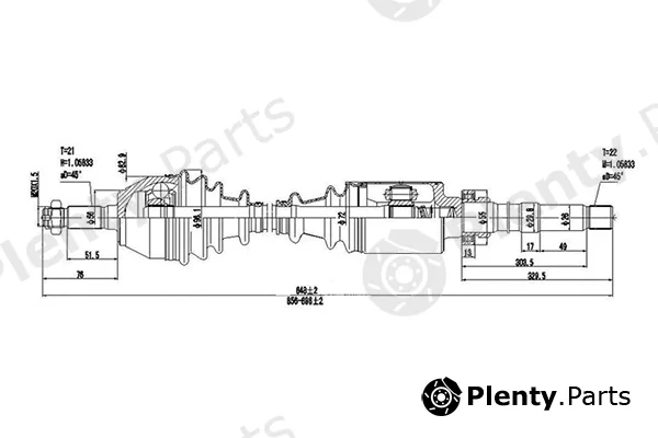 Dynamatrix DDS210004 — Drive Shaft