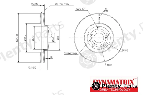 Dynamatrix DBD1484 — Brake Disc